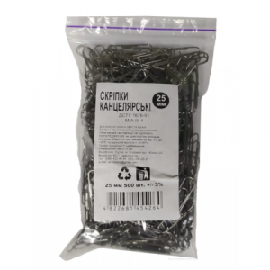 Скрепки 25 мм 500 шт