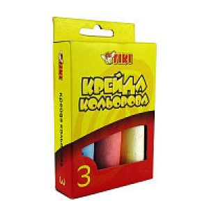 Крейда різнокольорова кругла Tiki 3 шт 51510-ТК