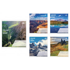 Зошит шкільний Brisk А5 у косу лінію 12 аркушів ТВ-107