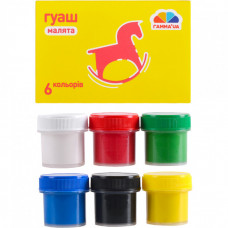 Набір гуашевих фарб Гамма 6 кольорів 100201