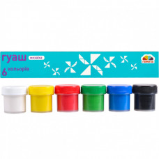 Набор гуашевых красок Гамма 6 цветов 300201