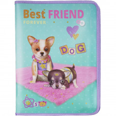 Папка Kidis на блискавці з глітером А4