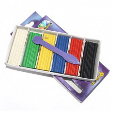 Пластилін зі стеком і блискітками Гама Хобі 120 г 6 кольорів 331050