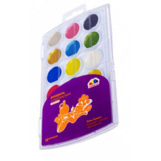 Набір акварельних фарб Гама 12 + 6 кольорів 400112