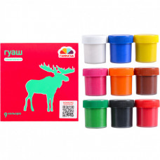 Набор гуашевых красок Гамма 9 цветов 200202