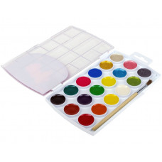 Набір акварельних фарб з пензликом Гама 12 + 6 кольорів 400111