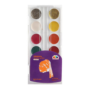 Набір акварельних фарб Гама 12 кольорів 400110