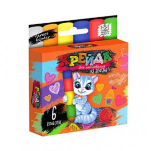 Крейда кольорова кругла Danko Toys 6 шт MEL-02-01