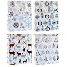 Пакет подарунковий Новорічний 31х40х12 см 00086L