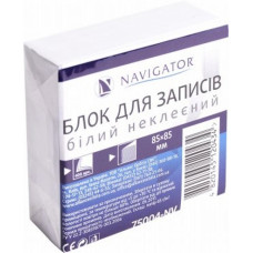 Блок паперу для нотаток Navigator не склеєний 85х85 мм 400 аркушів 75004-NV