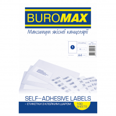 Етикетки з клейким шаром Buromax 100 шт