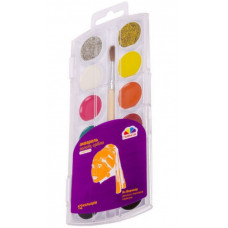 Набір акварельних фарб з пензликом Гама 12 кольорів 400109