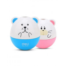 Точилка с контейнером Deli Зверята 0522