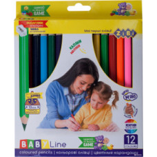 Олівці кольорові з стругачкою Zibi 12 кольорів ZB.2452