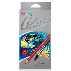 Олівці кольорові акварельні з пензликом Colorino Premium 12 кольорів 65528PTR