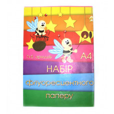 Папір кольоровий флуоресцентнийТетрада 12 аркушів ТЕ260