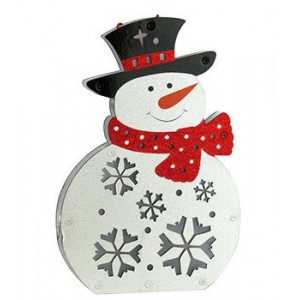 Игрушка елочная Pioner Снеговик со светом h=35 см 92125-PN