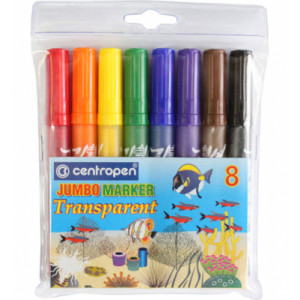 Набір фломастерів Centropen Transparent Jumbo 8 кольорів 8580/8