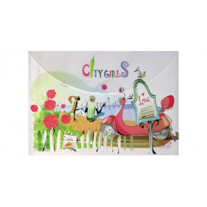 Папка на кнопці Leo City Girls А4 L6002