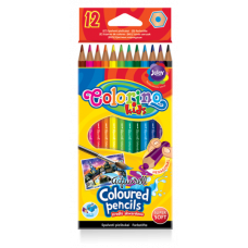 Олівці кольорові акварельні з пензликом Colorino 12 кольорів 33039PTR