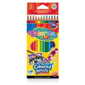 Олівці кольорові акварельні з пензликом Colorino 12 кольорів 33039PTR