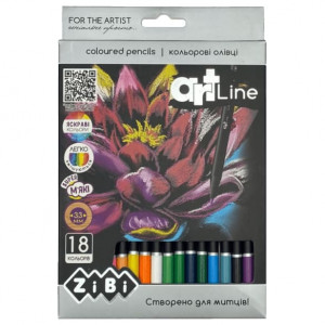 Олівці 18 кольорів ZiBi ART Line ZB2433