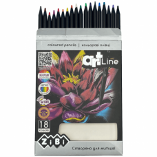 Олівці 18 кольорів ZiBi ART Line ZB2433