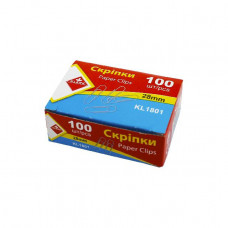 Скрепки Klerk никелированные 28 мм 100 шт KL1801