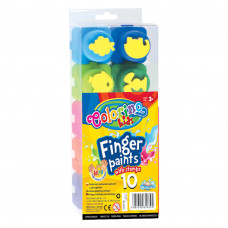 Набор красок для рисования пальчиками со штампами Colorino 10 цветов 18395PTR