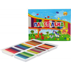 Пластилин Тетрада Липландия 370 г 24 цвета ТЕ431