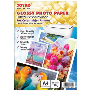 Фотопапір Joyko глянцевий А4 120 г/м2 50 аркушів GSP-120