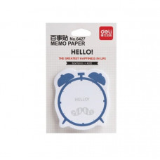 Блок бумаги для заметок Deli Часы липкий слой 62х70 мм 40 листов 6427