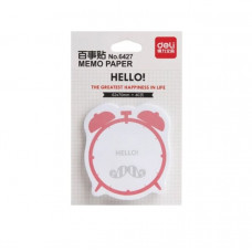 Блок бумаги для заметок Deli Часы липкий слой 62х70 мм 40 листов 6427