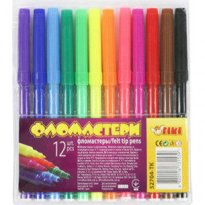 Набір фломастерів Tiki 12 кольорів 52704-TK